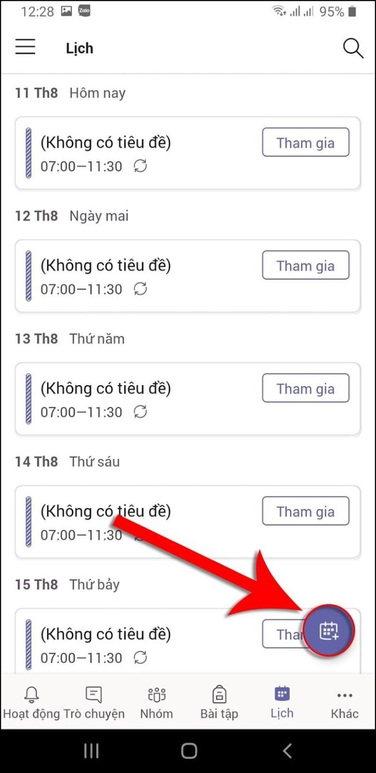 Tạo cuộc họp trên Teams